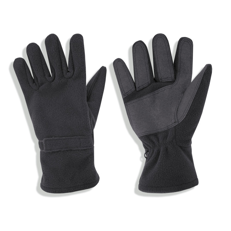 Gants grand froid polaire noirs