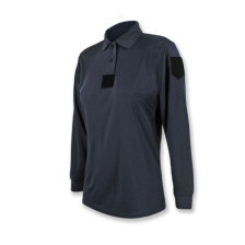 Polo allégé bleu marine manches longues (Femme)