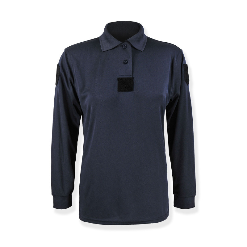 Polo allégé bleu marine manches longues (Femme)