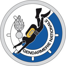 Plongeurs Autonomes de la Gendarmerie Nationale - Ecusson brodé rond