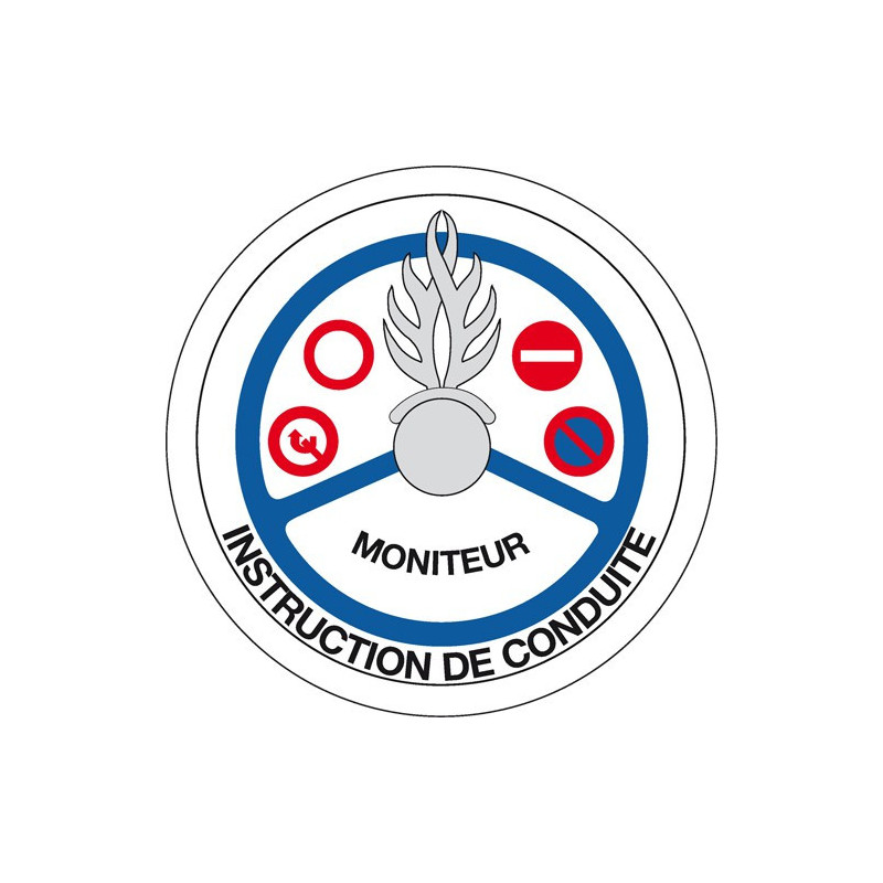 Écusson brodé rond - Moniteur Instruction Elémentaire de Conduite 1ère Partie