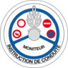 Écusson brodé rond - Moniteur Instruction Elémentaire de Conduite 1ère Partie