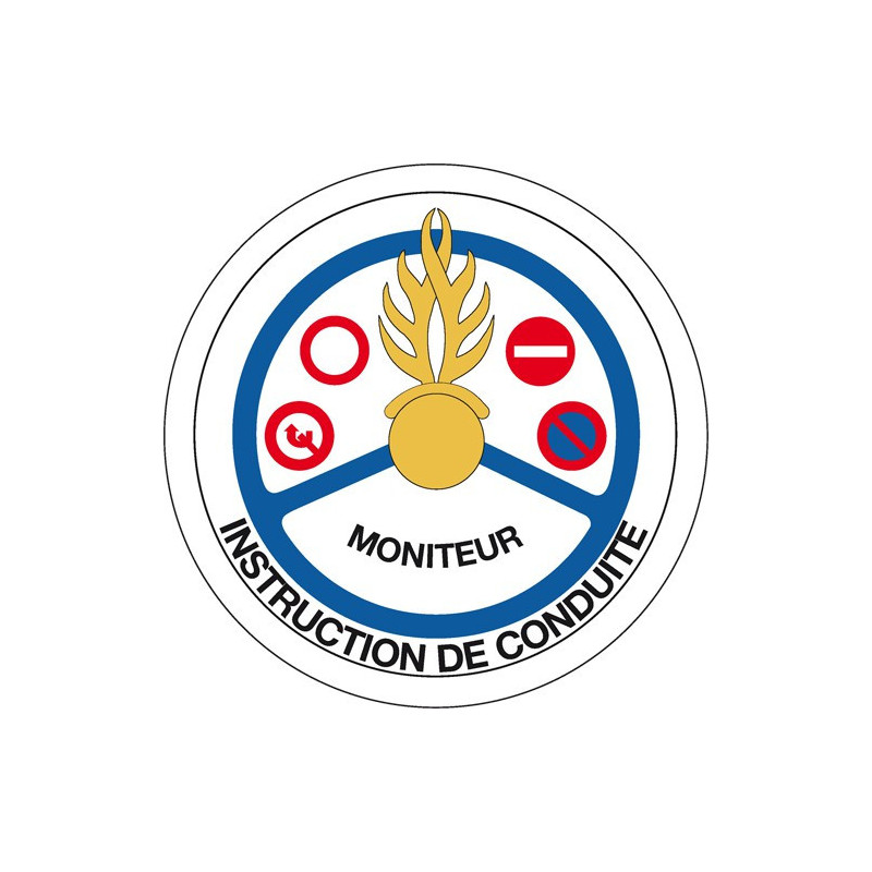 Écusson brodé rond - Moniteur Instruction Elémentaire de Conduite 2ème Partie