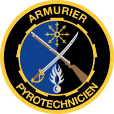 Armurier Pyrotechnicien de la Gendarmerie Nationale - Ecusson brodé rond