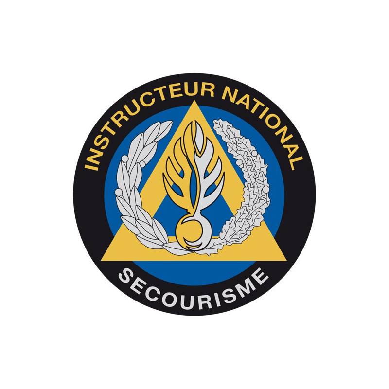 Écusson brodé rond - Instructeur National de Secourisme