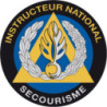 Écusson brodé rond - Instructeur National de Secourisme