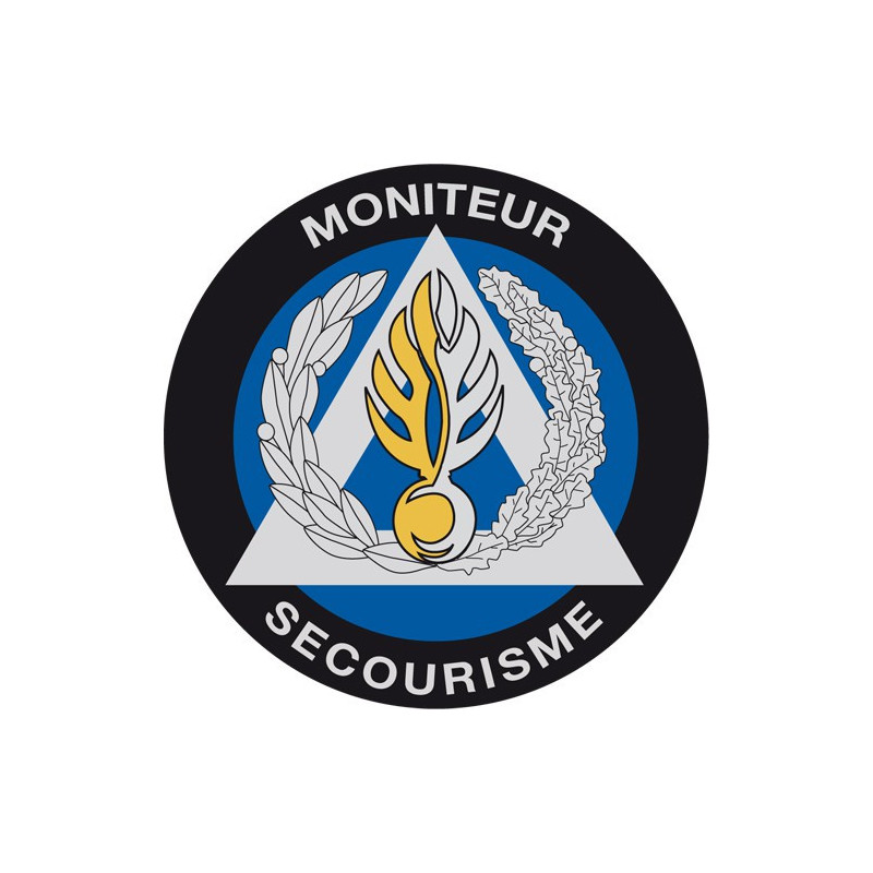 Écusson brodé rond - Moniteur de Secourisme