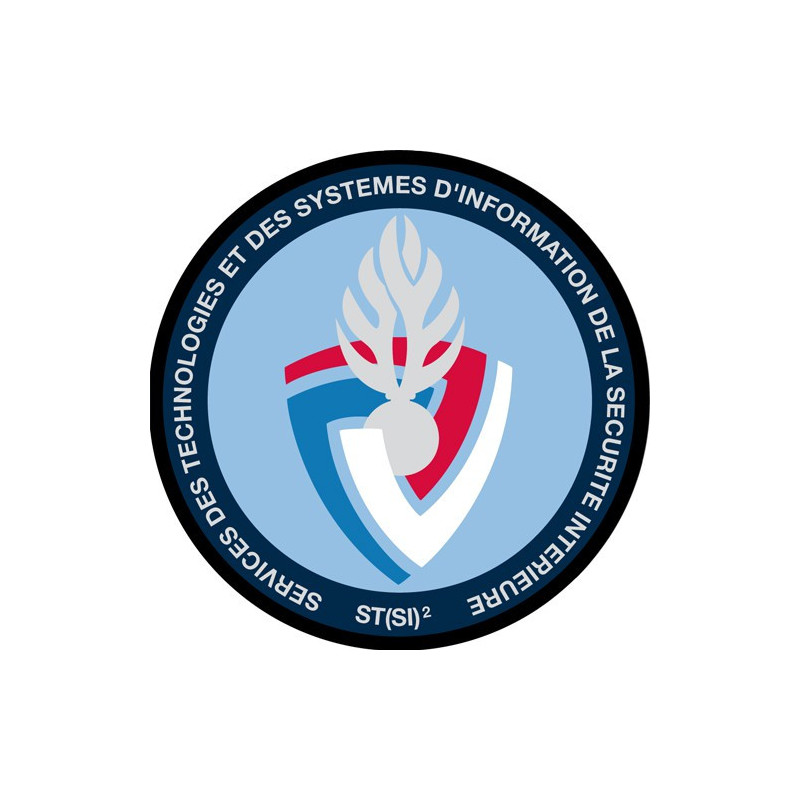 Écusson brodé rond - Services des Technologies et des Systèmes d'Information de la Sécurité Intérieure