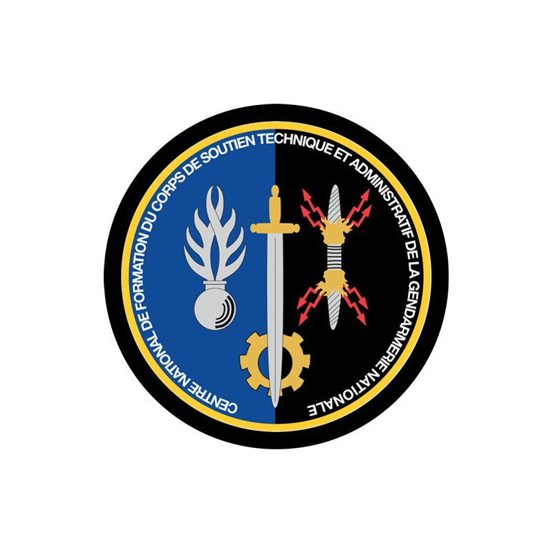 Écusson brodé rond - Centre National de Formation du Corps de Soutien Technique et Administratif de la Gendarmerie Nationale