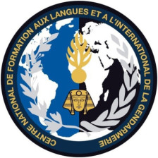 Centre National de Formation aux langues et à l'International de la Gendarmerie - Ecusson brodé rond