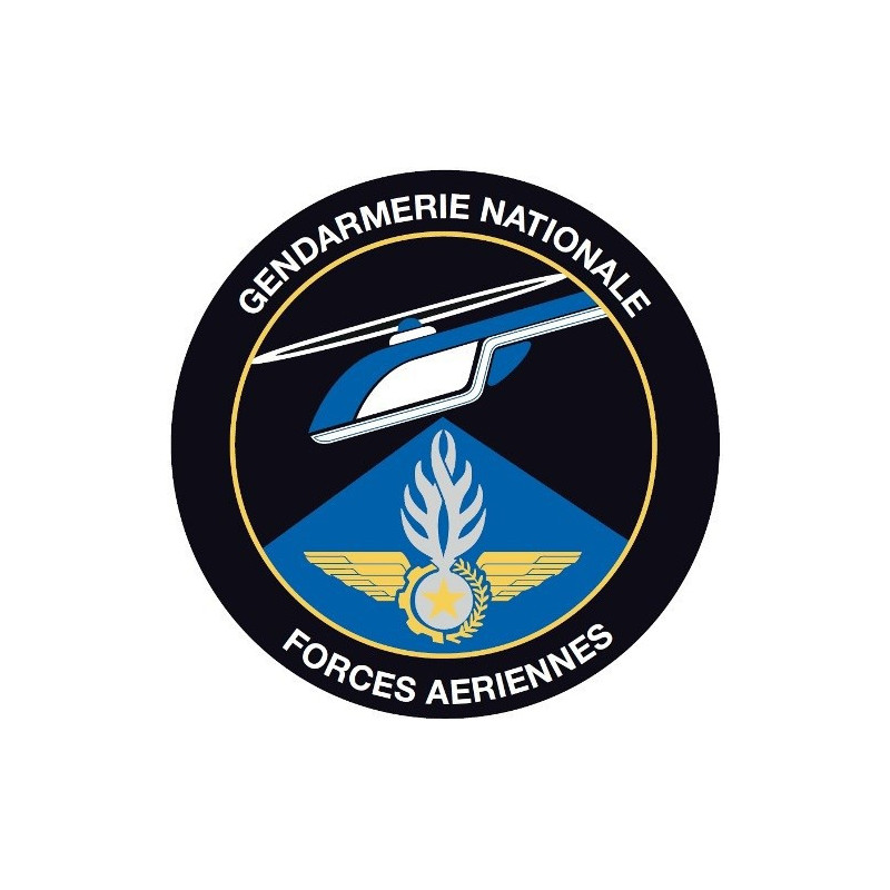 Forces Aériennes de la Gendarmerie Nationale - Ecusson brodé rond