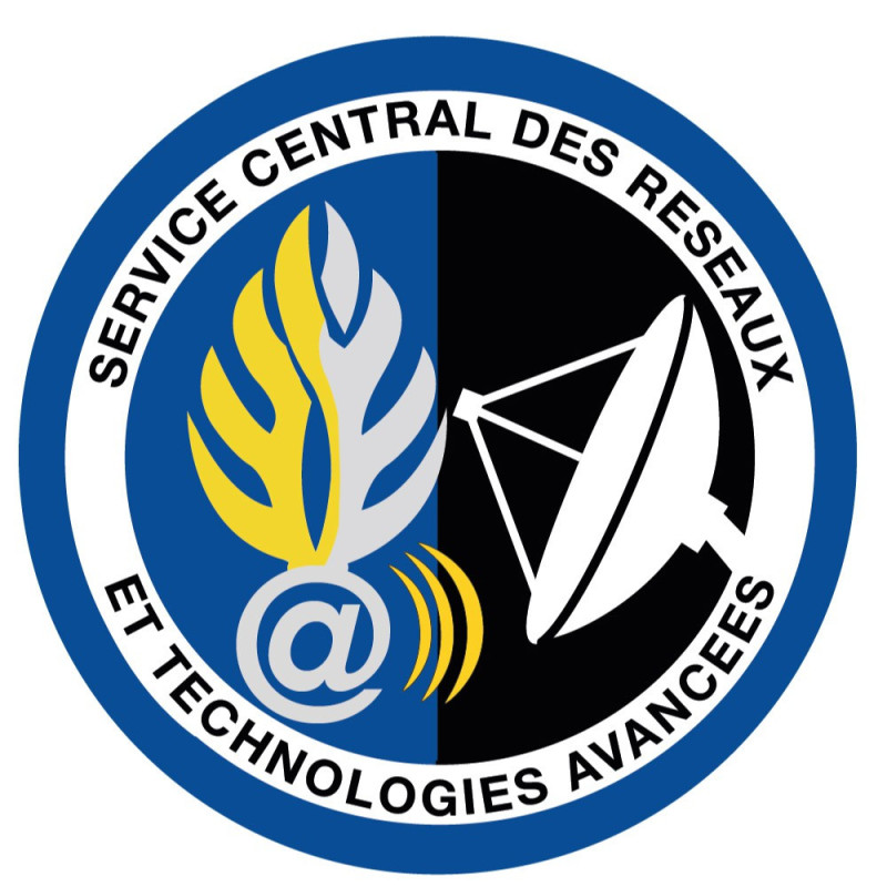 Écusson brodé rond - Service Central des Réseaux et Technologies Avancées