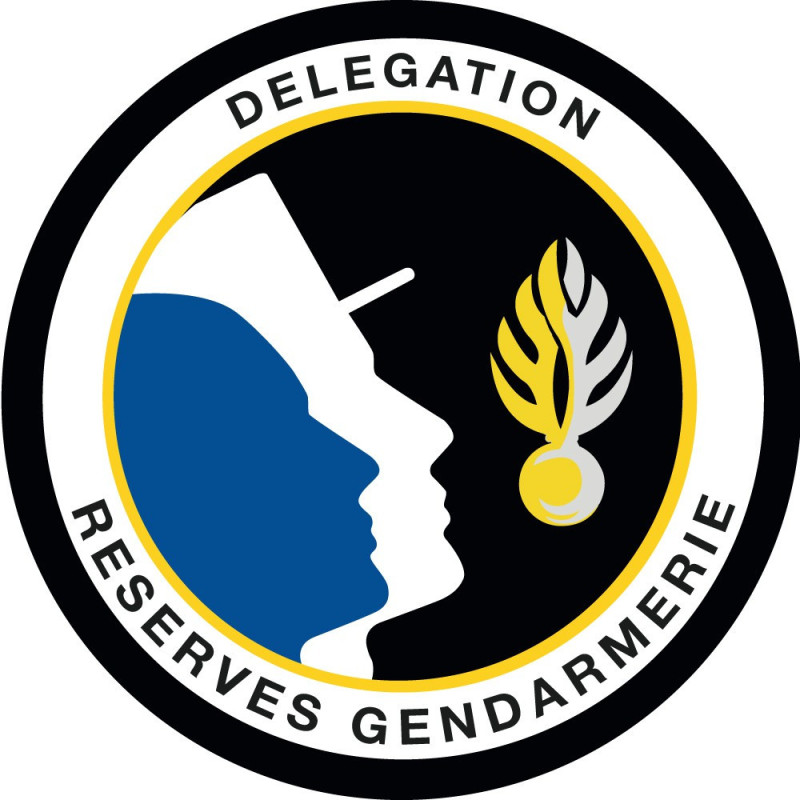 Écusson brodé rond - Délégation aux réserves de la Gendarmerie (DRG)