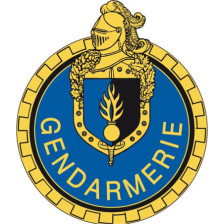 Unités Motorisées de la Gendarmerie Mobile - Ecusson rond plastique