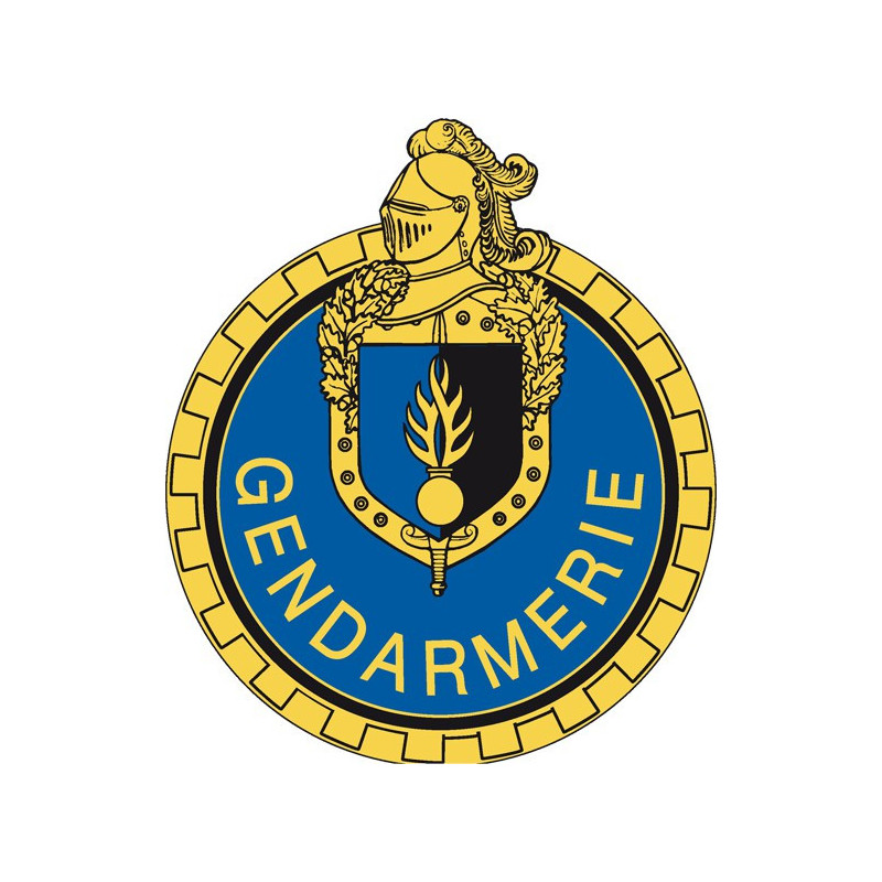 Écusson rond plastique - Unités Motorisées de la Gendarmerie Mobile