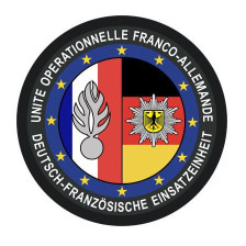 Ecusson brodé rond Unité opérationnelle Franco-Allemande (UOFA)