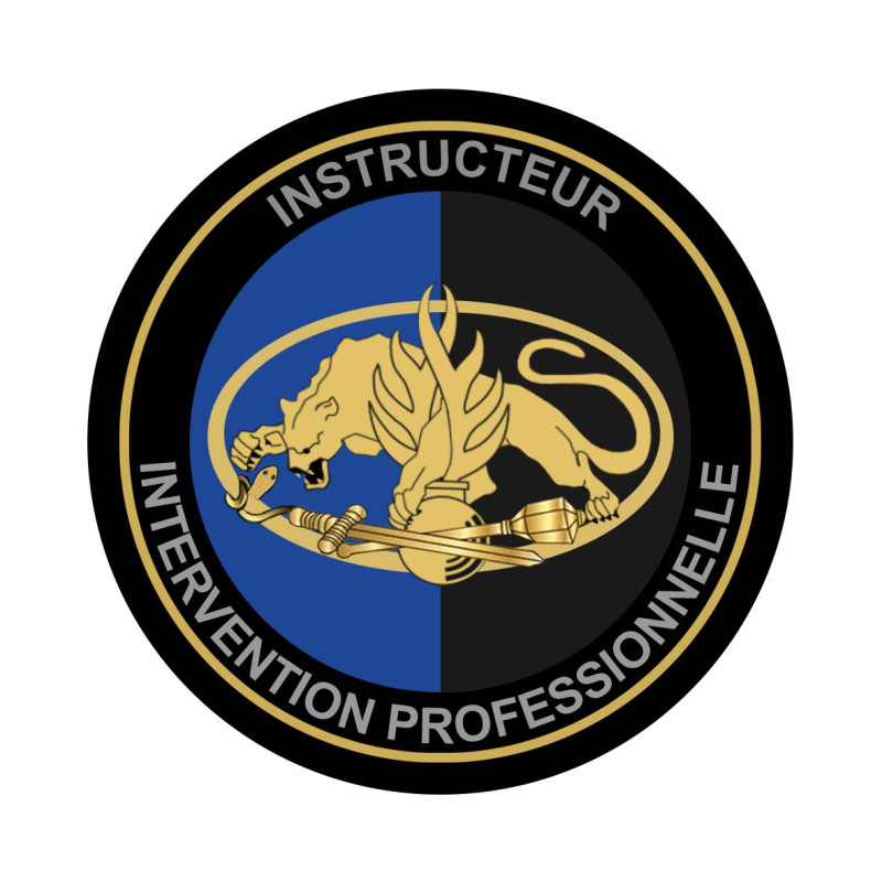 Écusson brodé rond - Intervention professionnelle - Instructeur