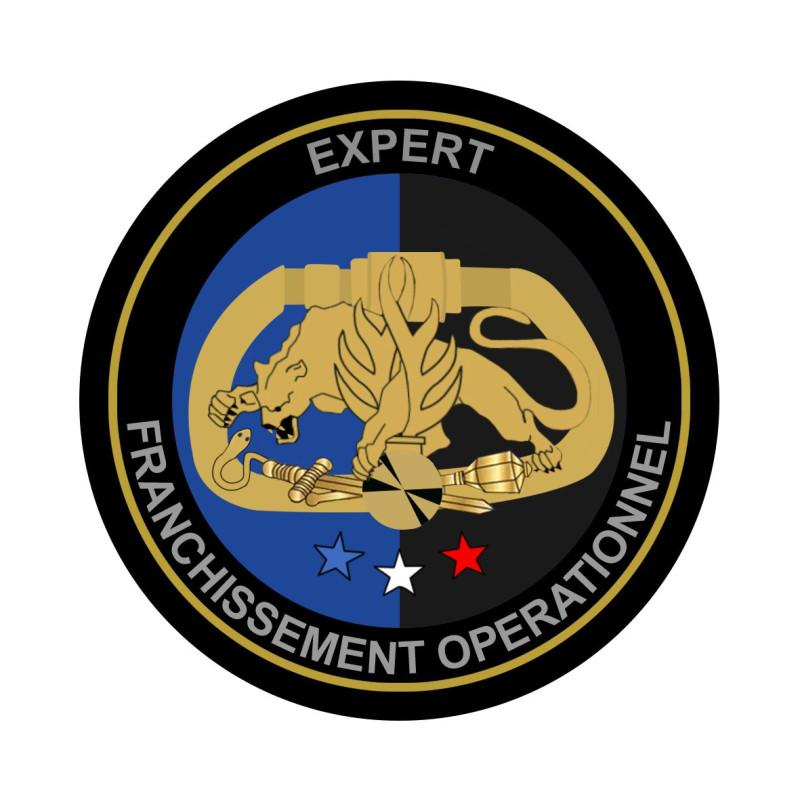 Écusson brodé rond - Franchissement opérationnel - Expert