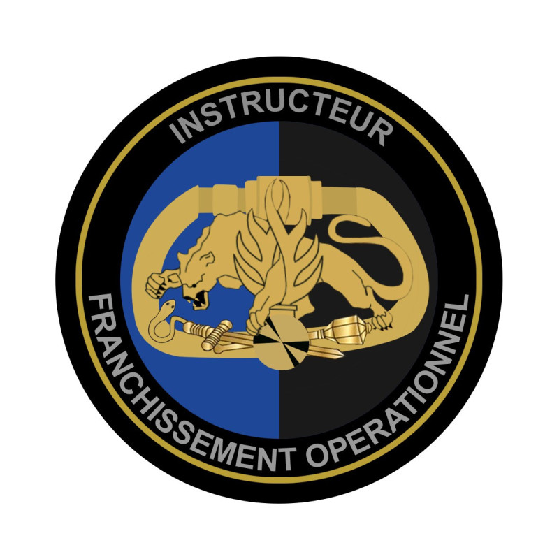 Écusson brodé rond - Franchissement opérationnel - Instructeur