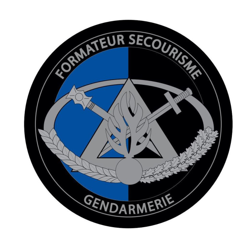 Écusson brodé rond - Formateur de secourisme