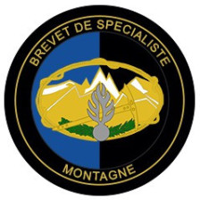 Écusson brodé rond Brevet de Spécialiste Montagne (BSM)