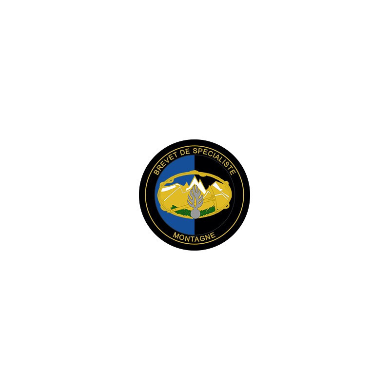 Écusson brodé rond - Brevet de Spécialiste Montagne (BSM)