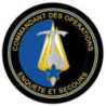 Écusson brodé rond Brevet Commandant des Opérations d'Enquête et de Secours (BCOES)