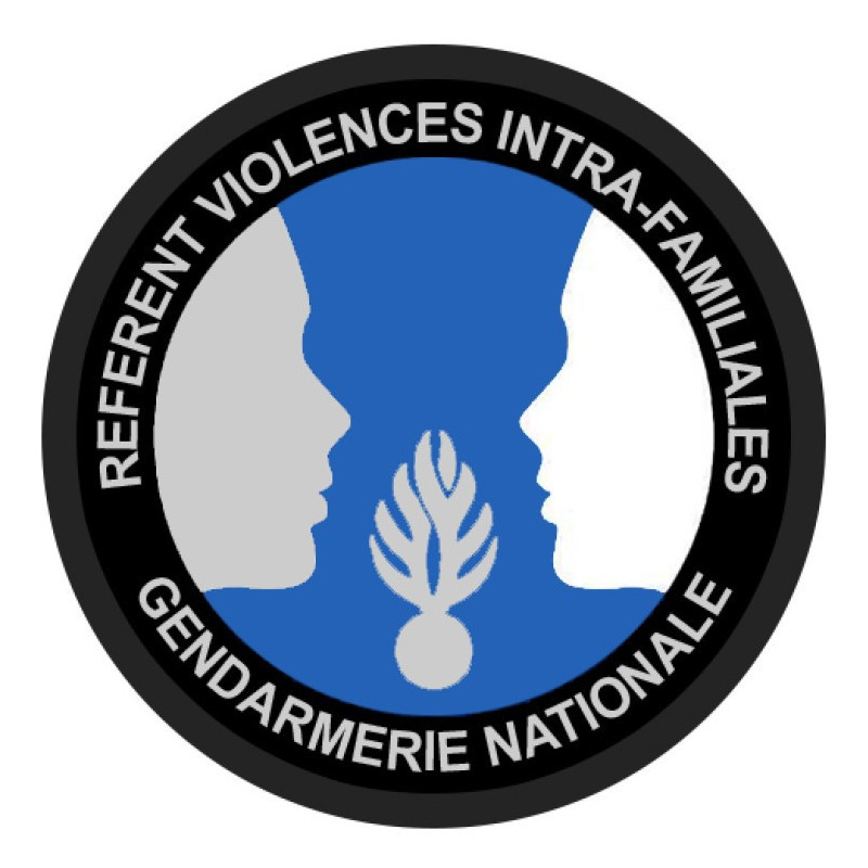Écusson brodé rond - Référent Violences Intra-Familiales (VIF)