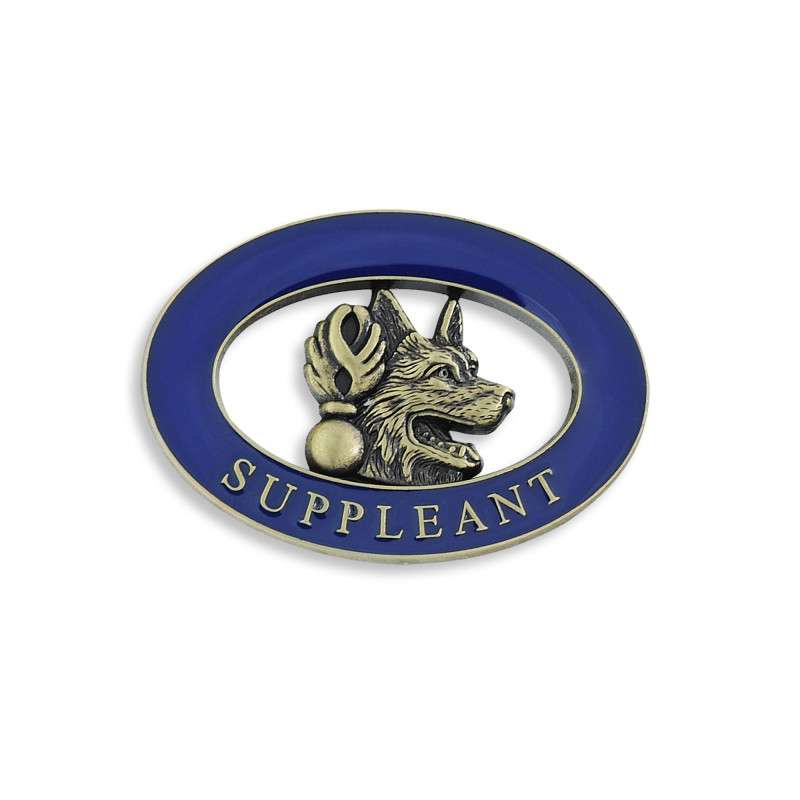 Insigne métallique - Certificat technique cynophile de suppléant de maître de chien