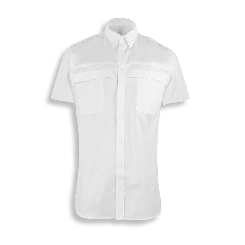 Chemisier blanc honneur manches courtes