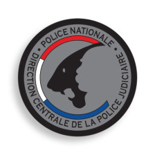 Insigne brodé Direction centrale de la Police Judiciaire basse visibilité (DCPJ)