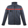 Blouson Softshell Marine à bande rouge