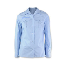 Chemise bleue à plastron (F)