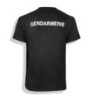 T-Shirt noir Gendarmerie manches courtes