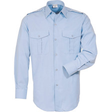 Chemise bleue à pattes d'épaules (H)