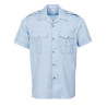 Chemisette bleue col ouvert à plastron (Homme)