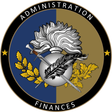 Ecusson brodé rond Administration Finances
