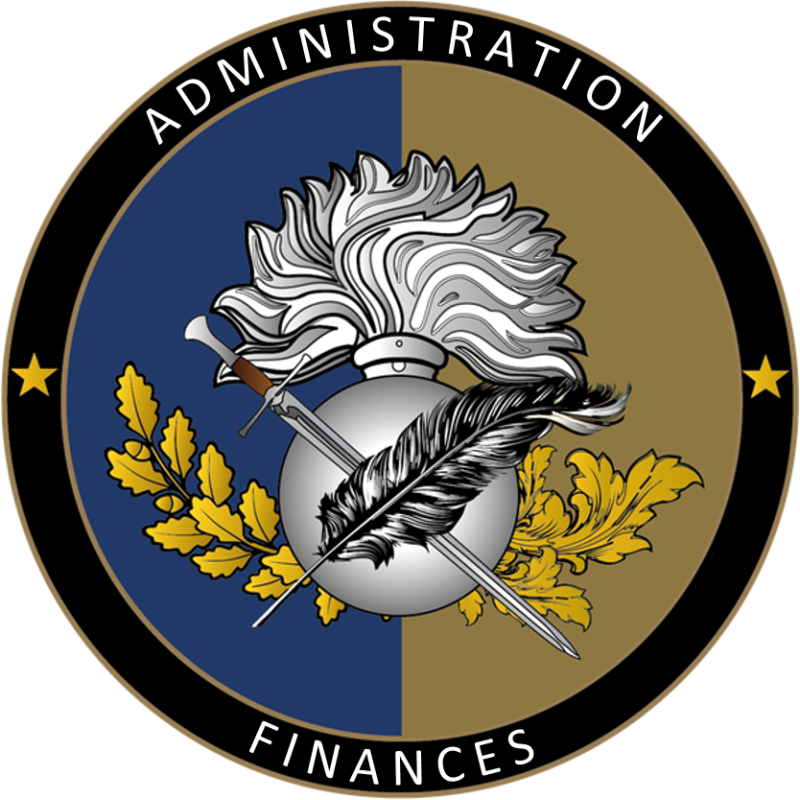 Ecusson brodé rond Administration Finances