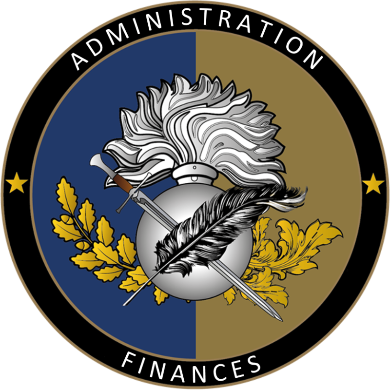 Écusson brodé rond - Administration Finances