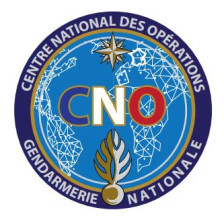 Ecusson brodé rond Centre National des Opérations (CNO)