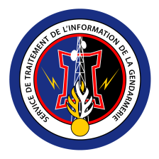 Service de traitement de l'information de la Gendarmerie (STIG) - Ecusson Brodé rond