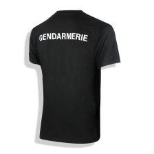 T-Shirt noir Gendarmerie manches courtes