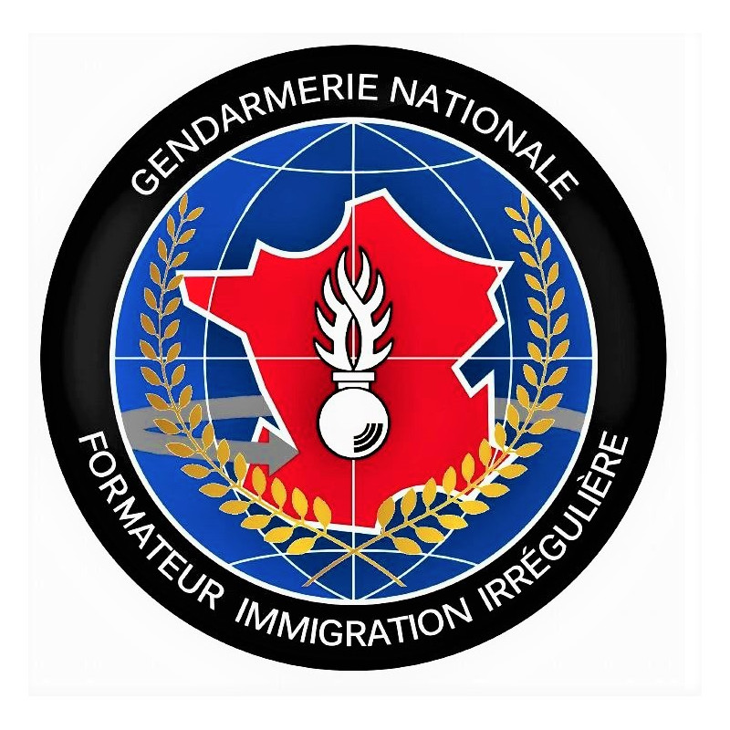 Écusson bordé rond - Formateur Immigration Irrégulière (FRIIR)
