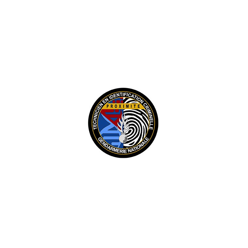 Écusson brodé rond - Technicien en Identification Criminelle de proximité (TIC-P)