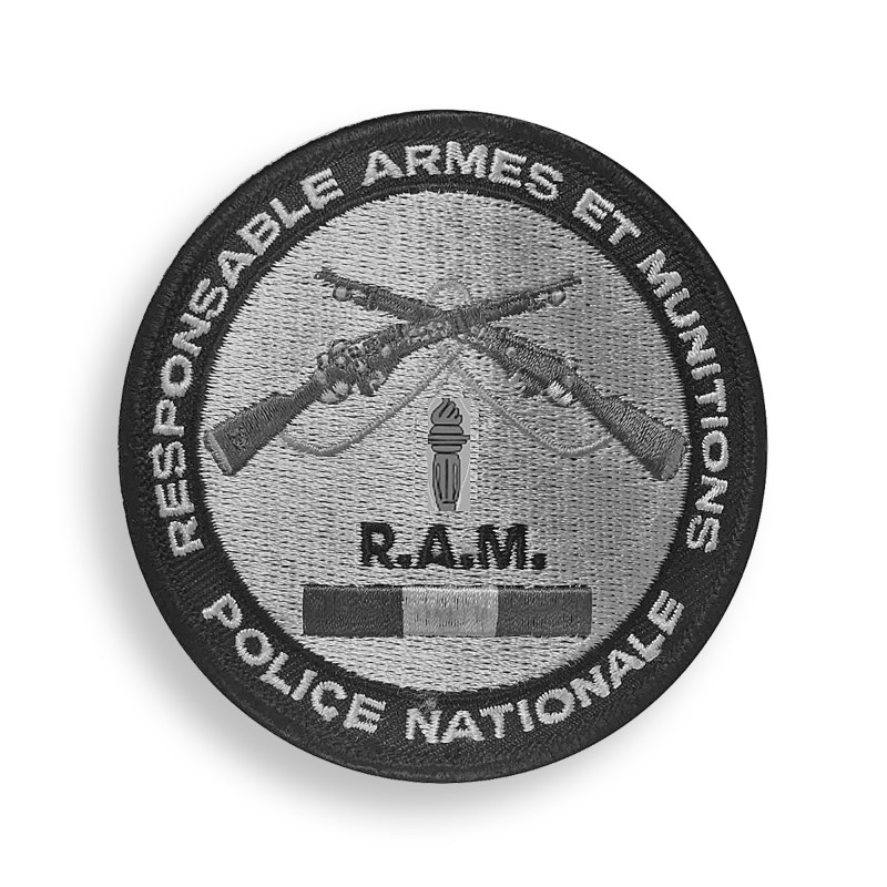 Insigne brodé Responsable Armes Munitions CRS basse visibilité (RAM CRS)