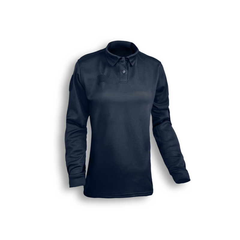 Polo manche longue bleu marine (Femme)