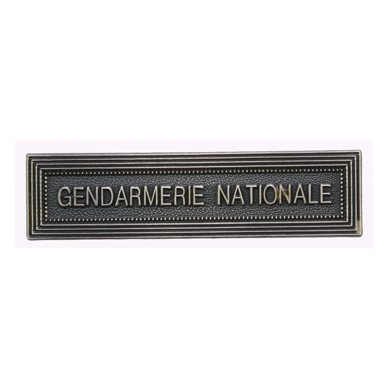 Agrafe pour médaille Gendarmerie nationale Vieil argent
