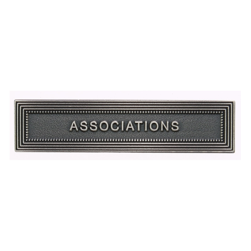 Agrafe pour médaille Associations Vieil argent