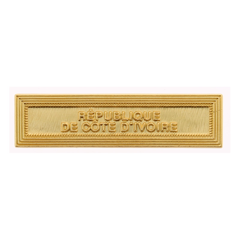 Agrafe pour médaille République de Côte d’Ivoire Vermeil