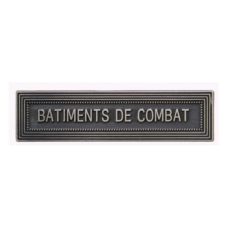 Agrafe pour médaille Bâtiments de combat Vieil argent